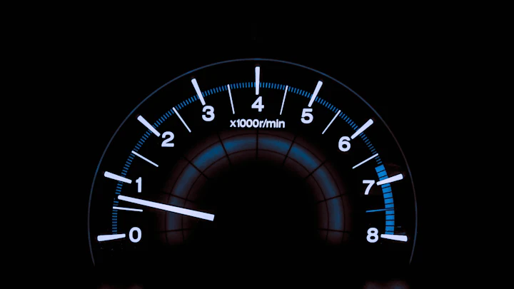 A speedometer gauge