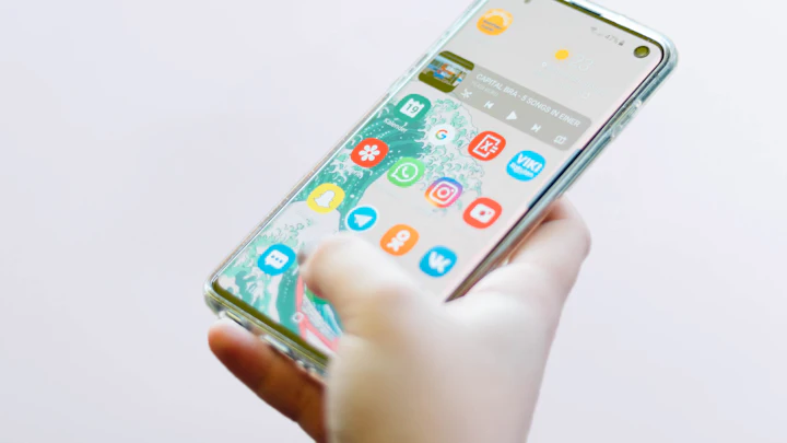 Person using a smartphone